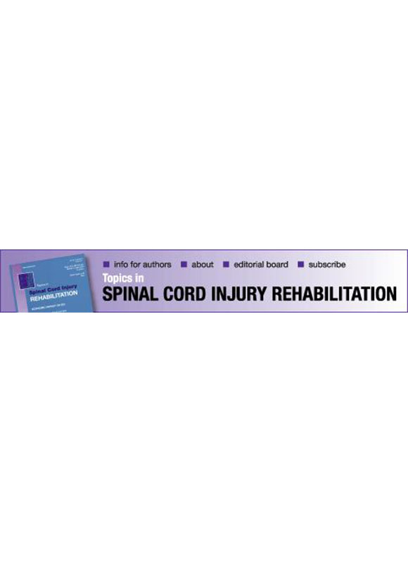 Topics In Spinal Cord Injury Rehabilitation