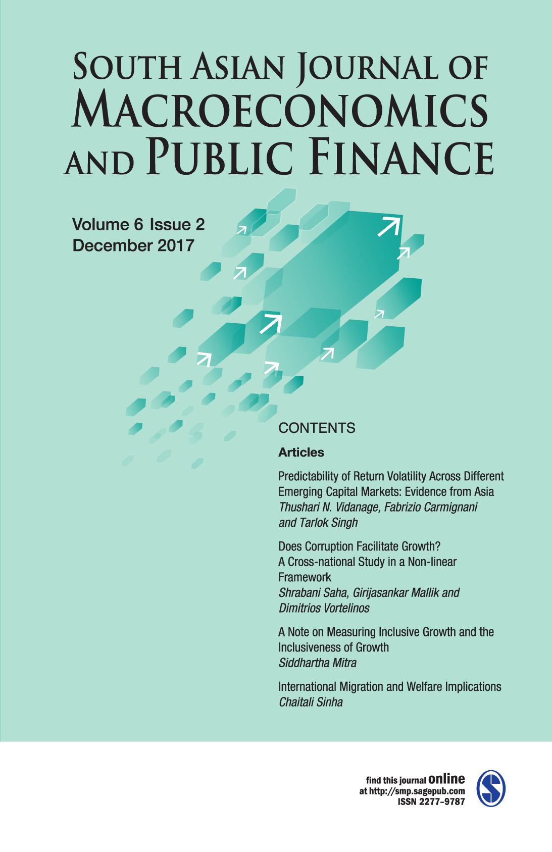 South Asian Journal Of Macroeconomics And Public Finance