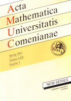 Acta Mathematica Universitatis Comenianae