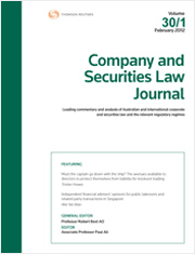 Company And Securities Law Journal